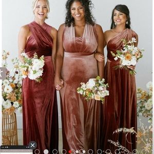 Revelry Sage green infinity convertible velvet dress!